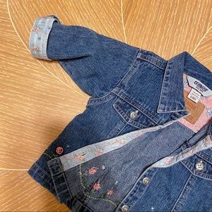 Embroidered Floral Oshkosh Jean Jacket
